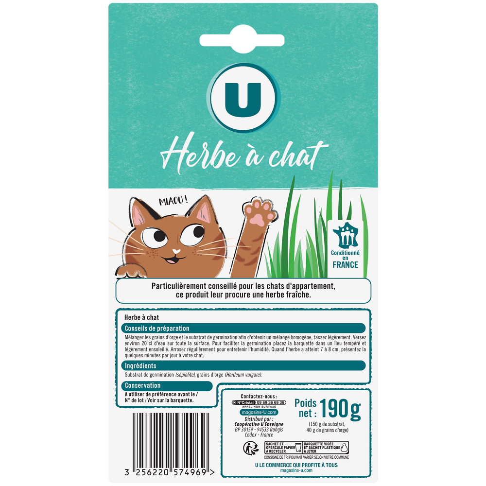 U Herbes pour chat  190g