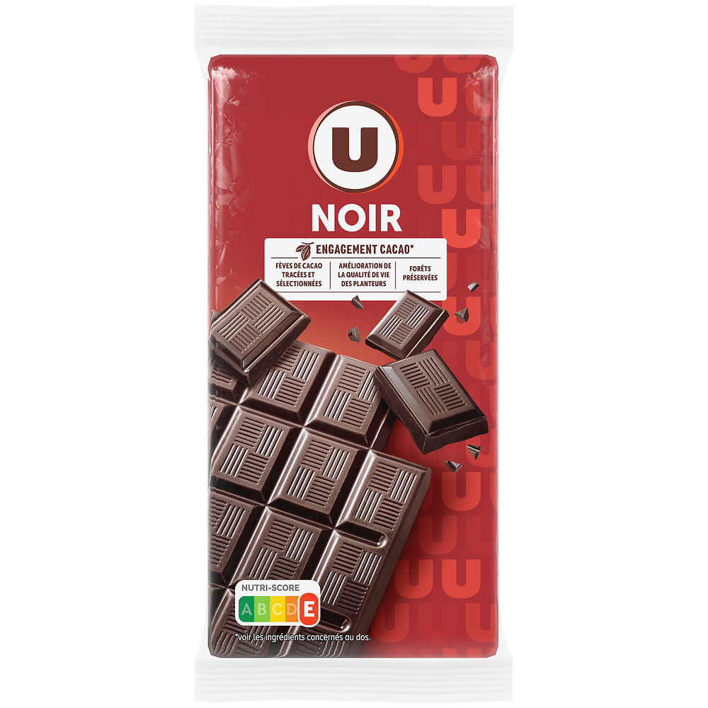 U Chocolat noir supérieur  3 Tablettes de 100g