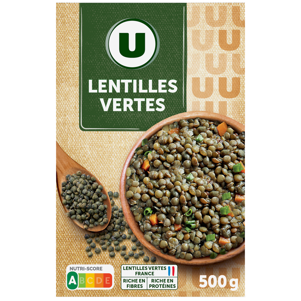 U Lentille verte, étui de 500g