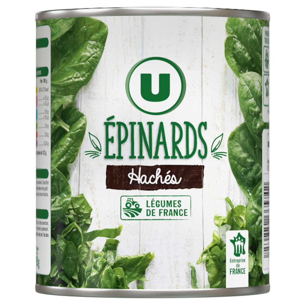 U Epinards hachés - Boîte de 795g