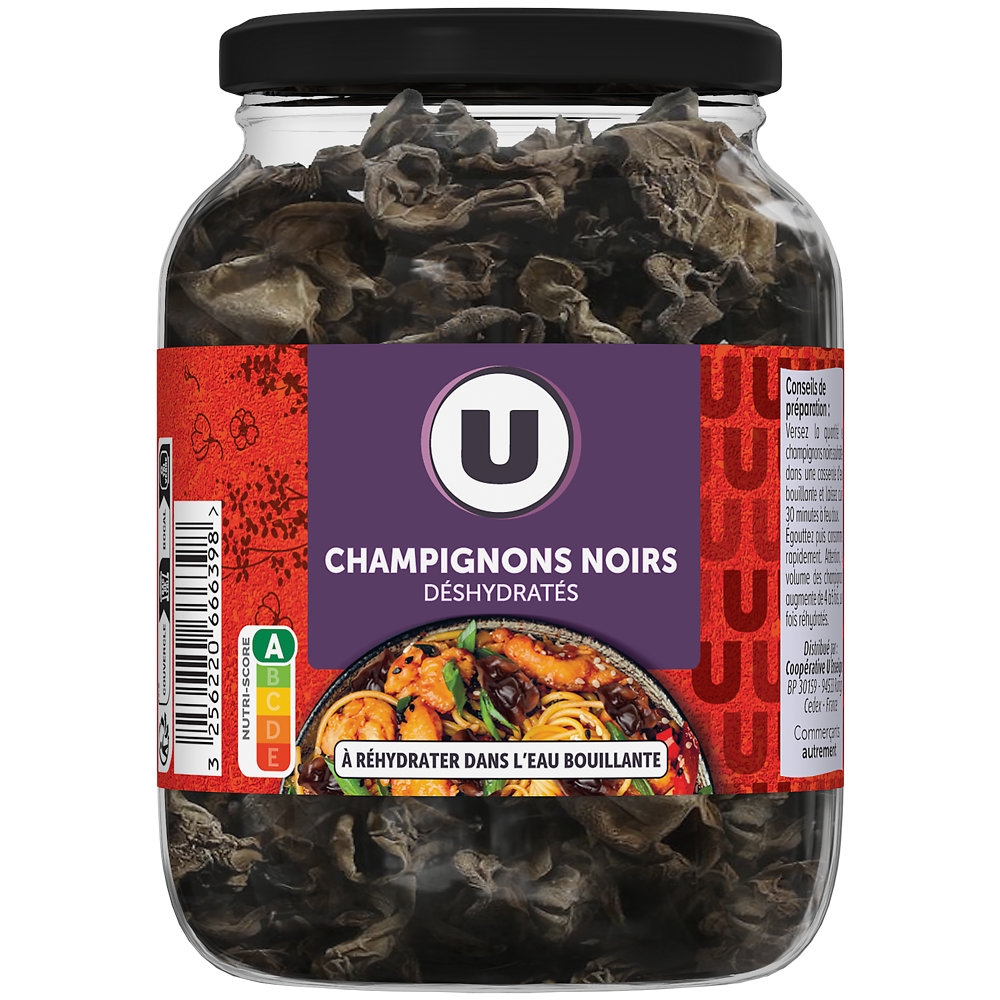 U Champignons noirs déshydratés  paquet de 50g