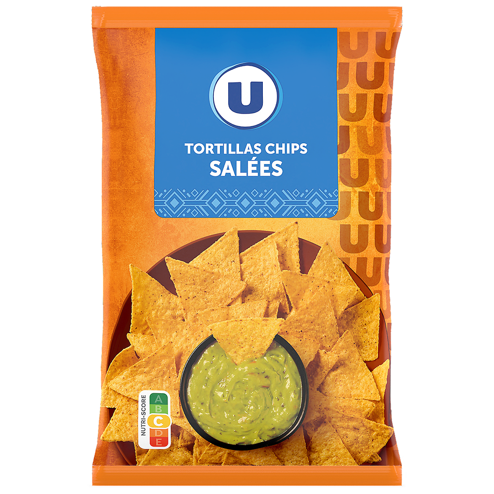 U Tortillas chips goût salé  sachet de 300g