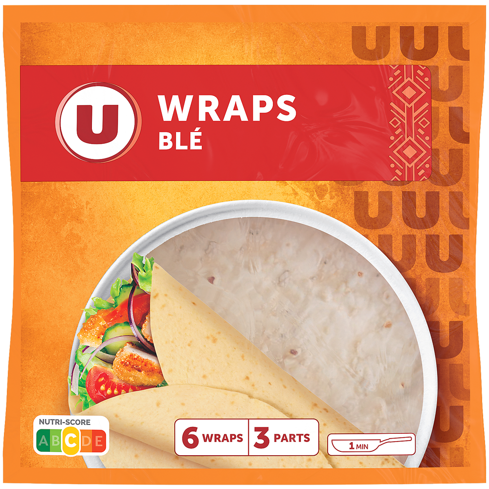 U Wraps de blé souples x6 370g