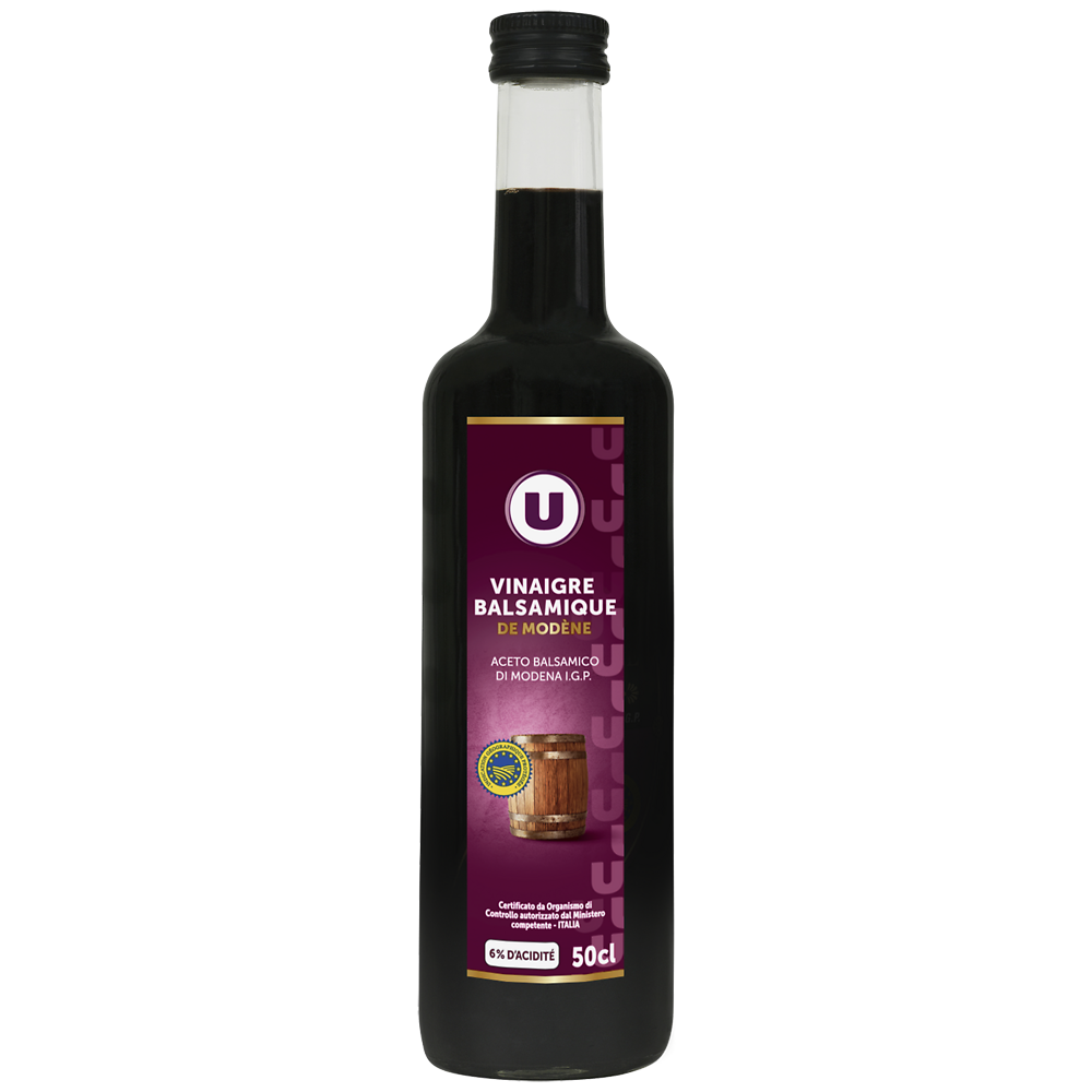 U Vinaigre balsamique  bouteille en verre de 50cl