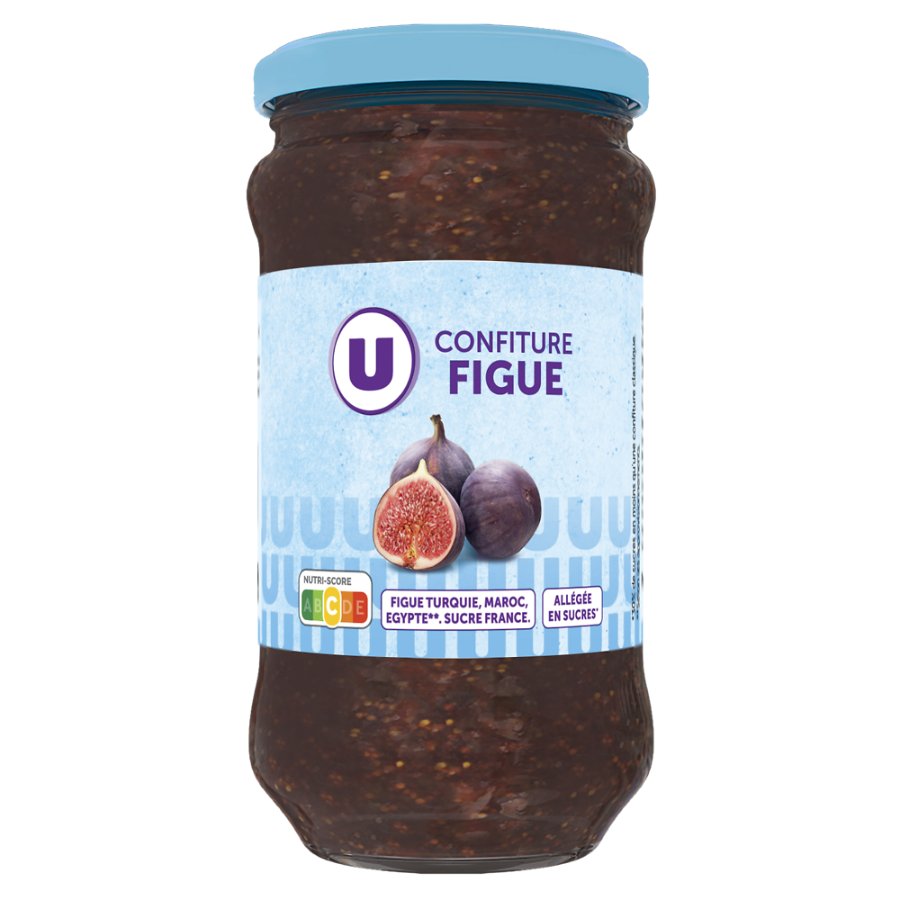 U Confiture figue allégée  pot de 335g