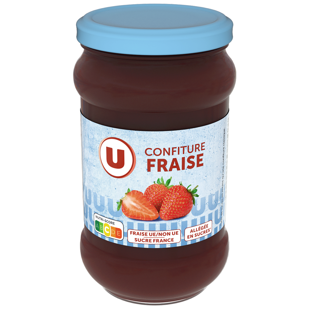 U Confiture de fraise allégée  pot de 335g