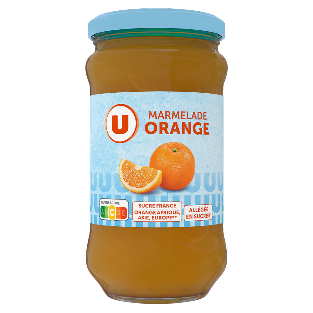 U Marmelade d'orange allégée  pot de 335g