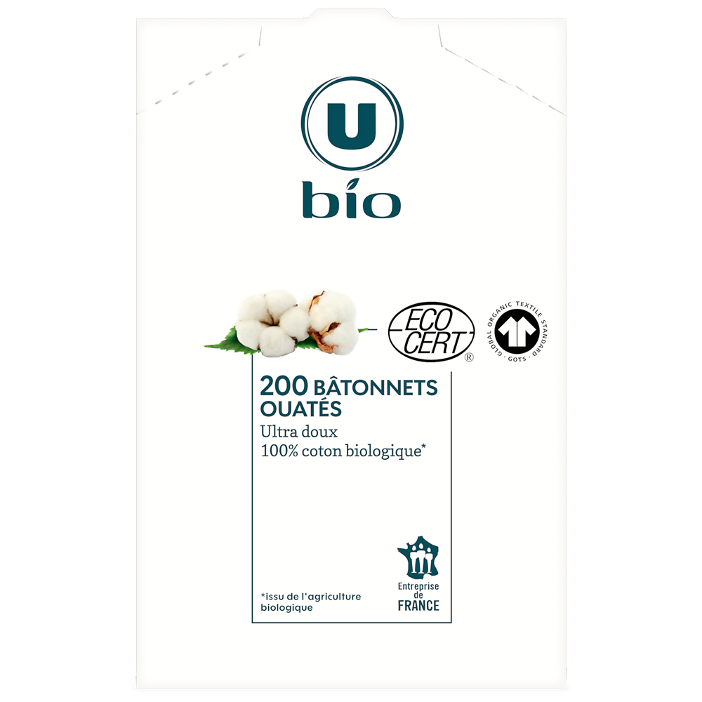 U BIO Bâtonnets ouatés boîte x200