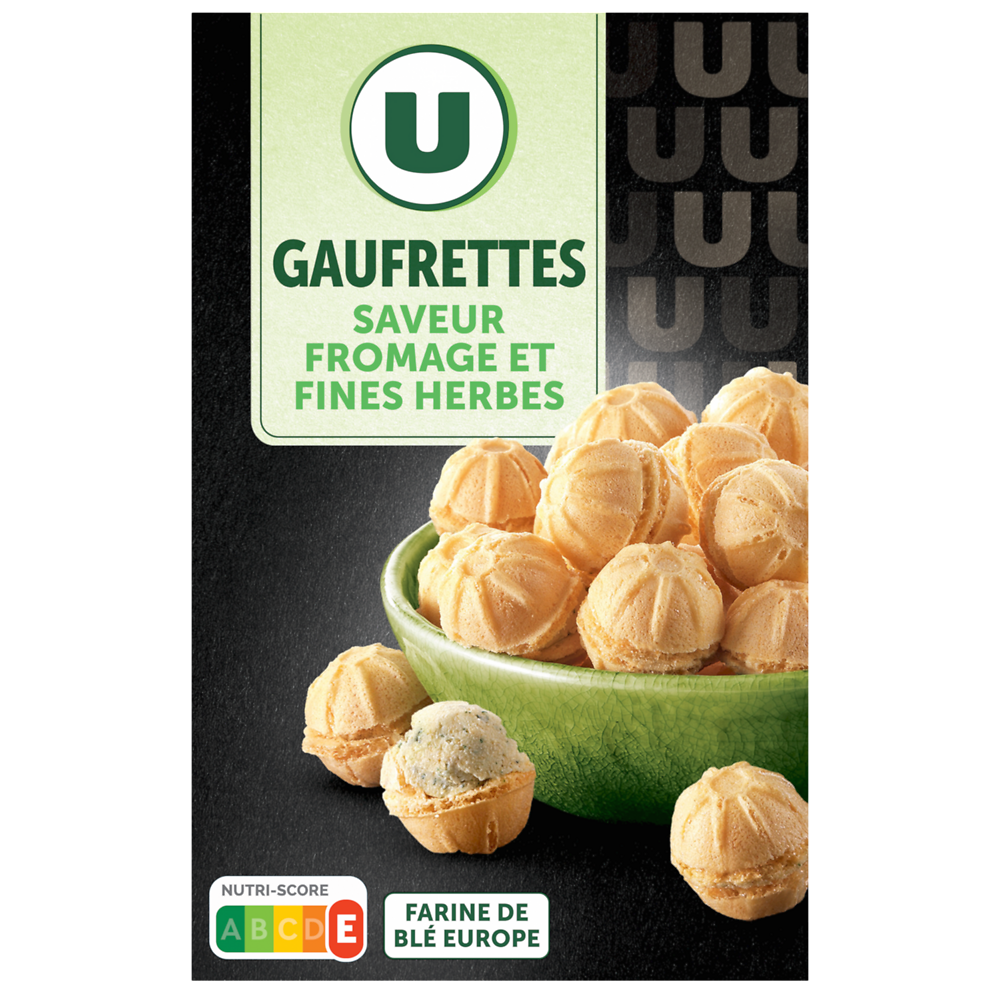 U Gaufrettes goût fromage et fines herbes  75g