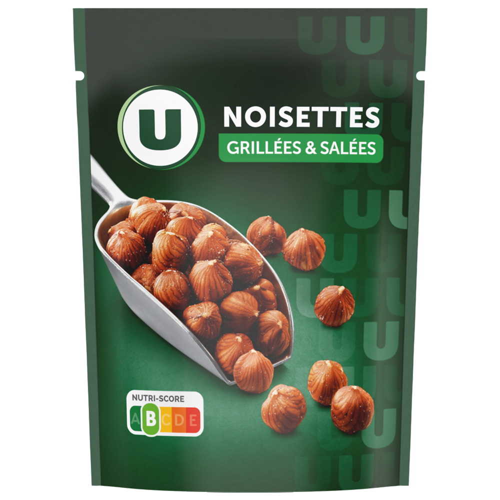 U Noisettes grillées salées  sachet de 100g