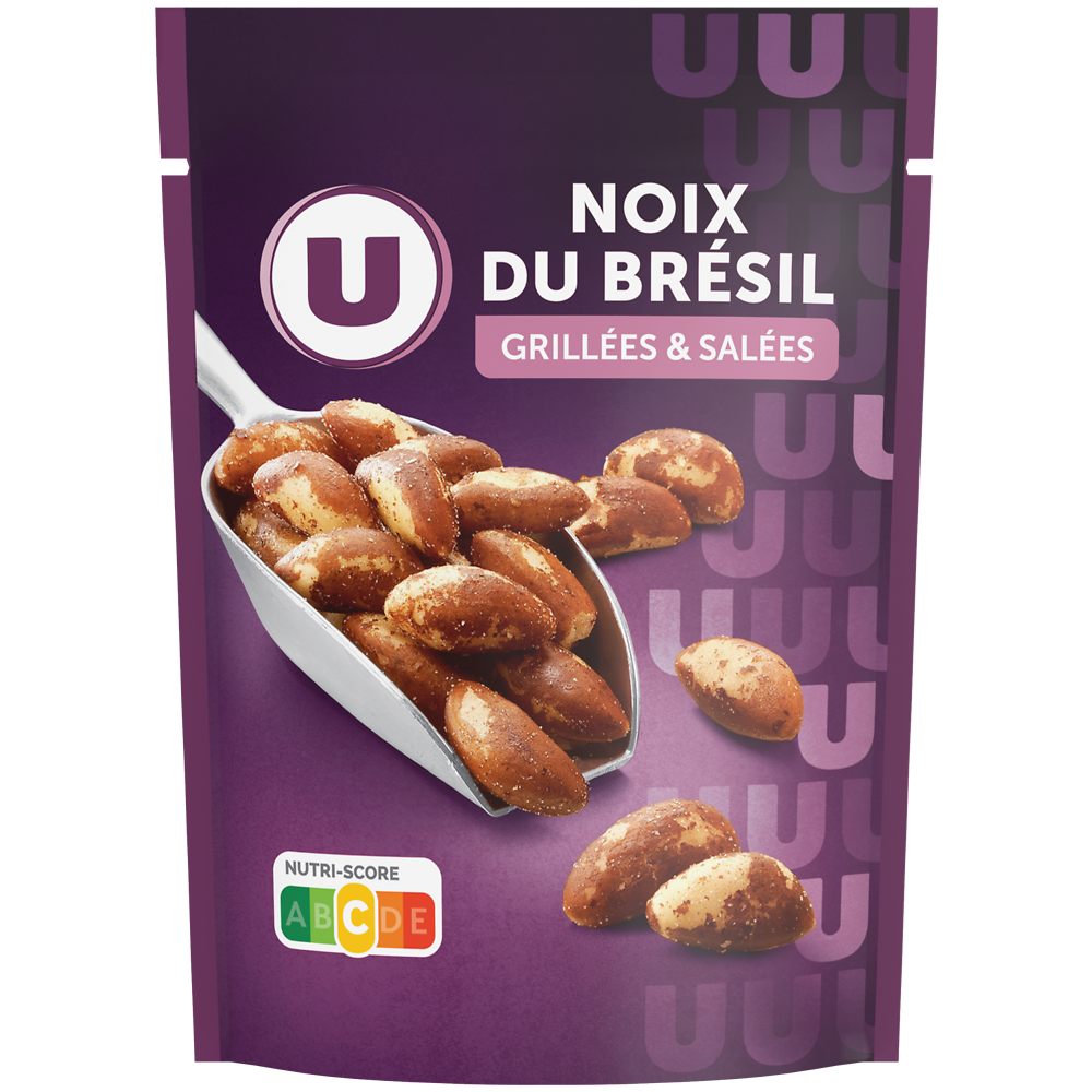 U Noix du Brésil grillées salées  sachet de 100g