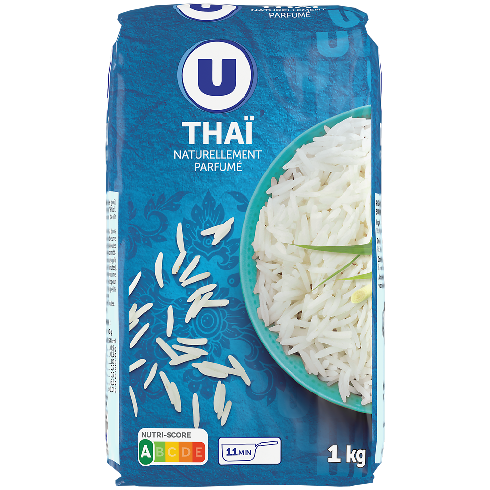 U Riz long thaï  sachet carré en aluminium de 1kg