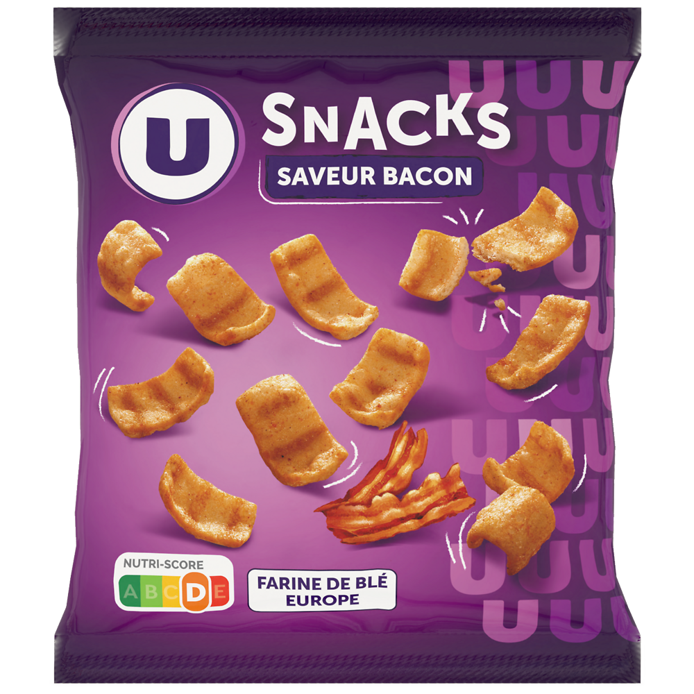 U Snacks goût bacon  sachet de 60g