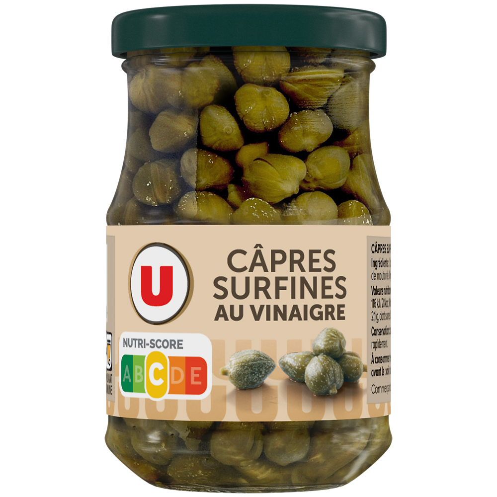 U Capres surfines au vinaigre  bocal de 60g