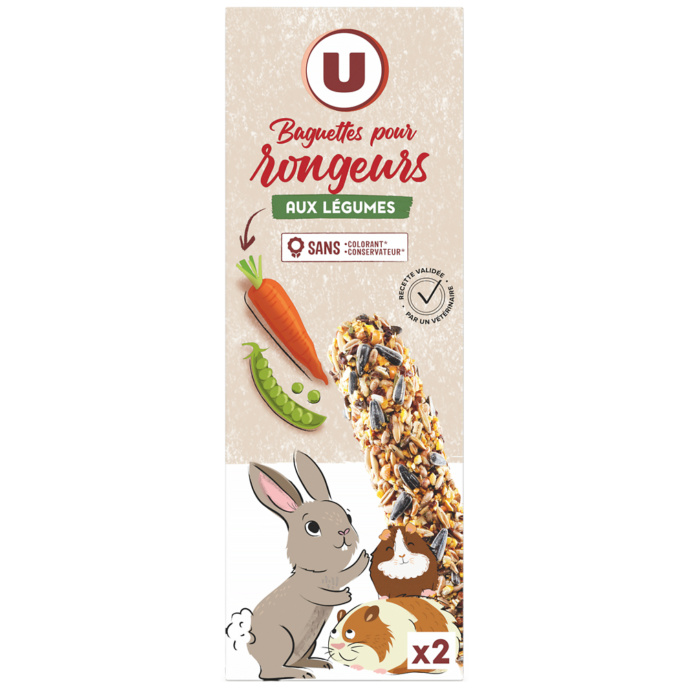 U Sticky légumes pour rongeur  x2 - 110g