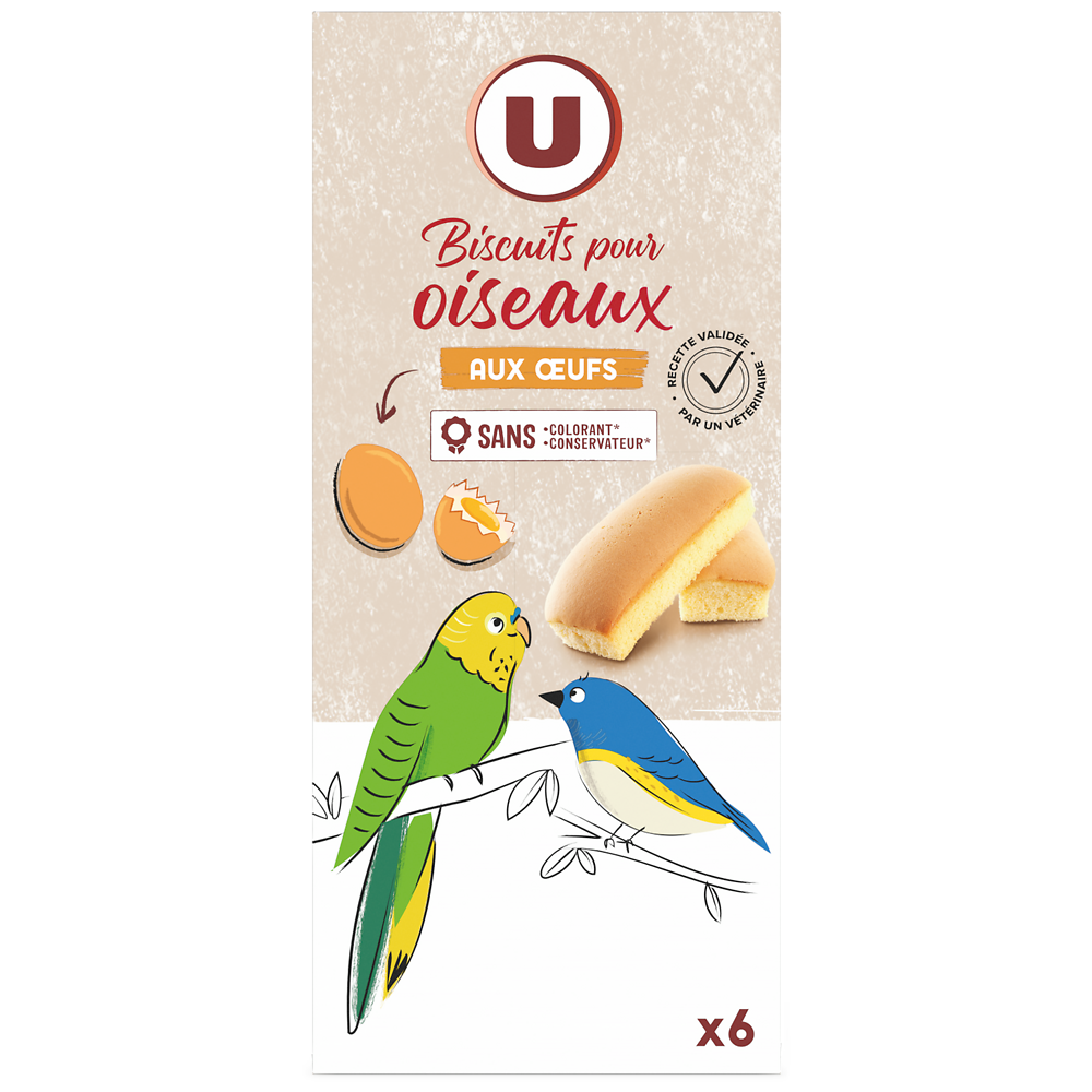 U Biscuits aux oeufs pour oiseaux 65g