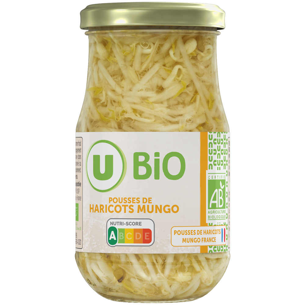 U BIO Pousses de haricots mungo - Bocal 175g