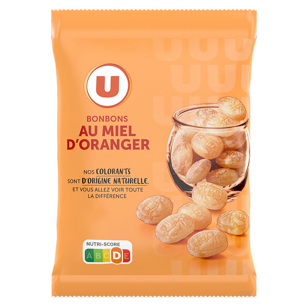 U Bonbons au miel d'oranger  sachet de 250g