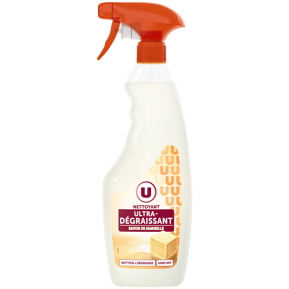 U Nettoyant dégraissant parfum savon de Marseille  spray de 750ml