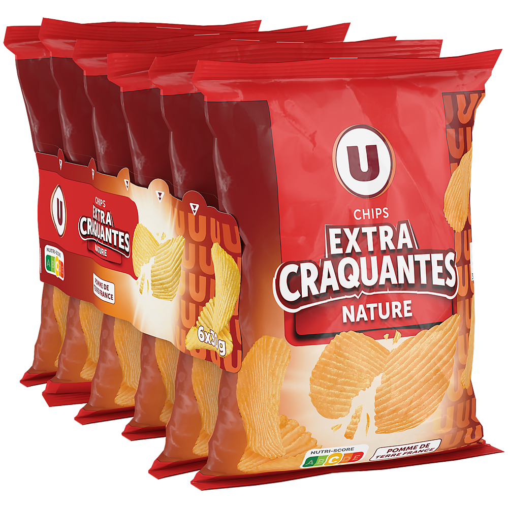 U Chips ondulées easy  6x30g