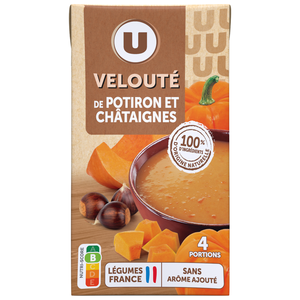 U Soupe Velouté de potiron et chataignes brique 1l