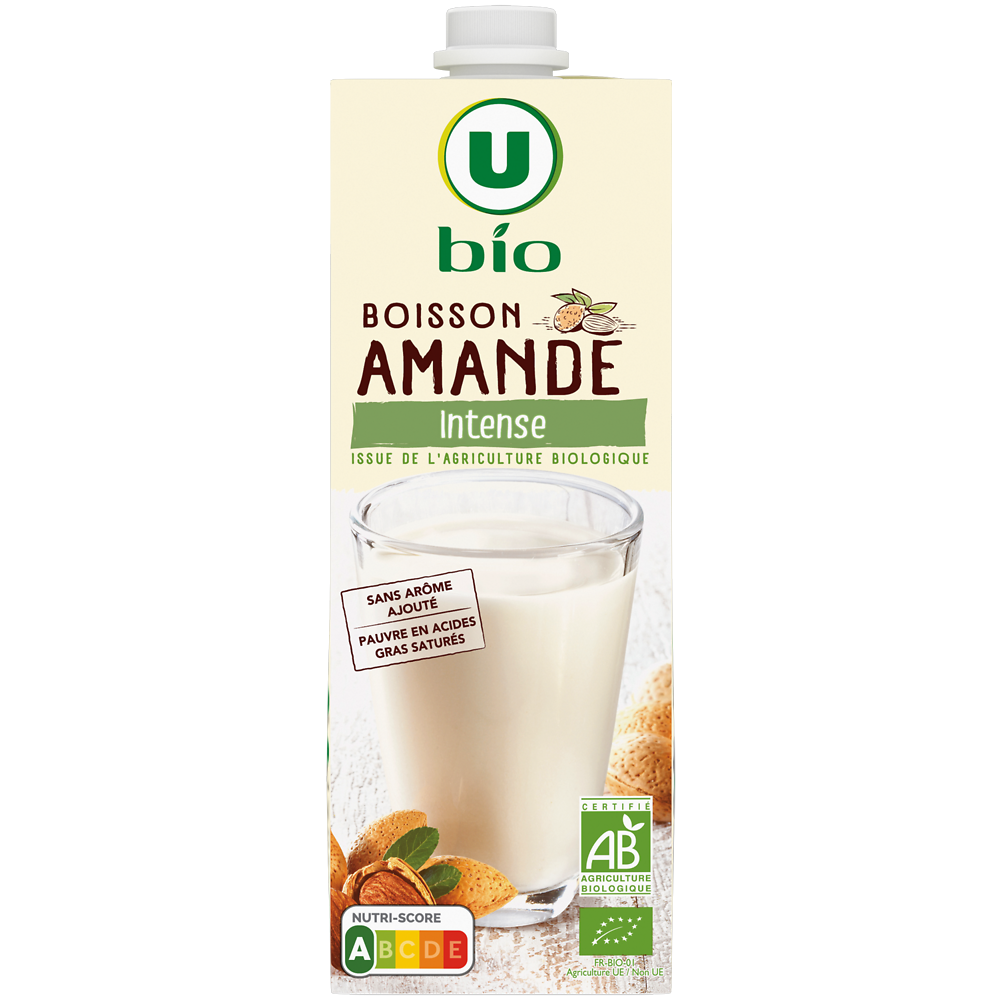 U BIO Boisson amande intense brique 1 litre