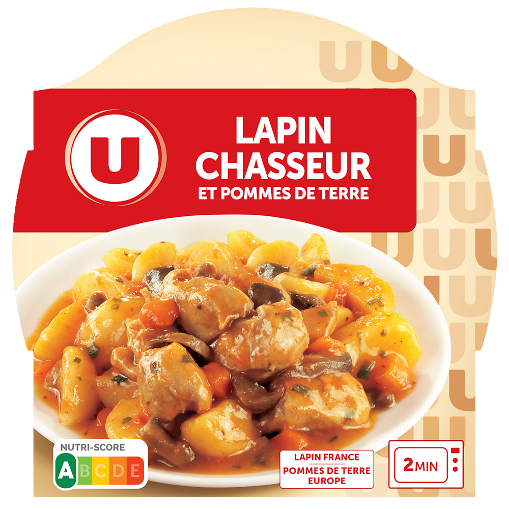 U Lapin chasseur   barquette micro-ondable de 300g