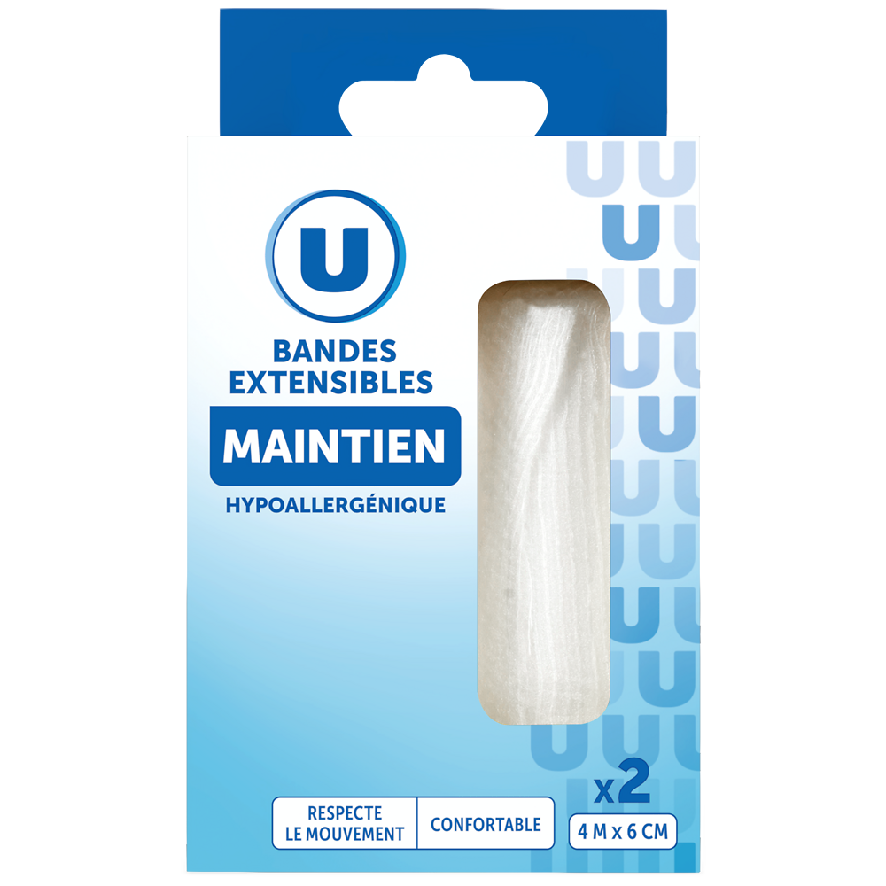 U Bandes extensibles 4mx6cm  x2