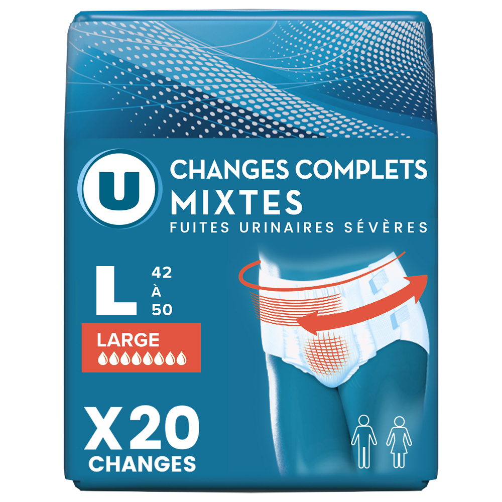 U Change incontinence complet adulte - taille L -, x20