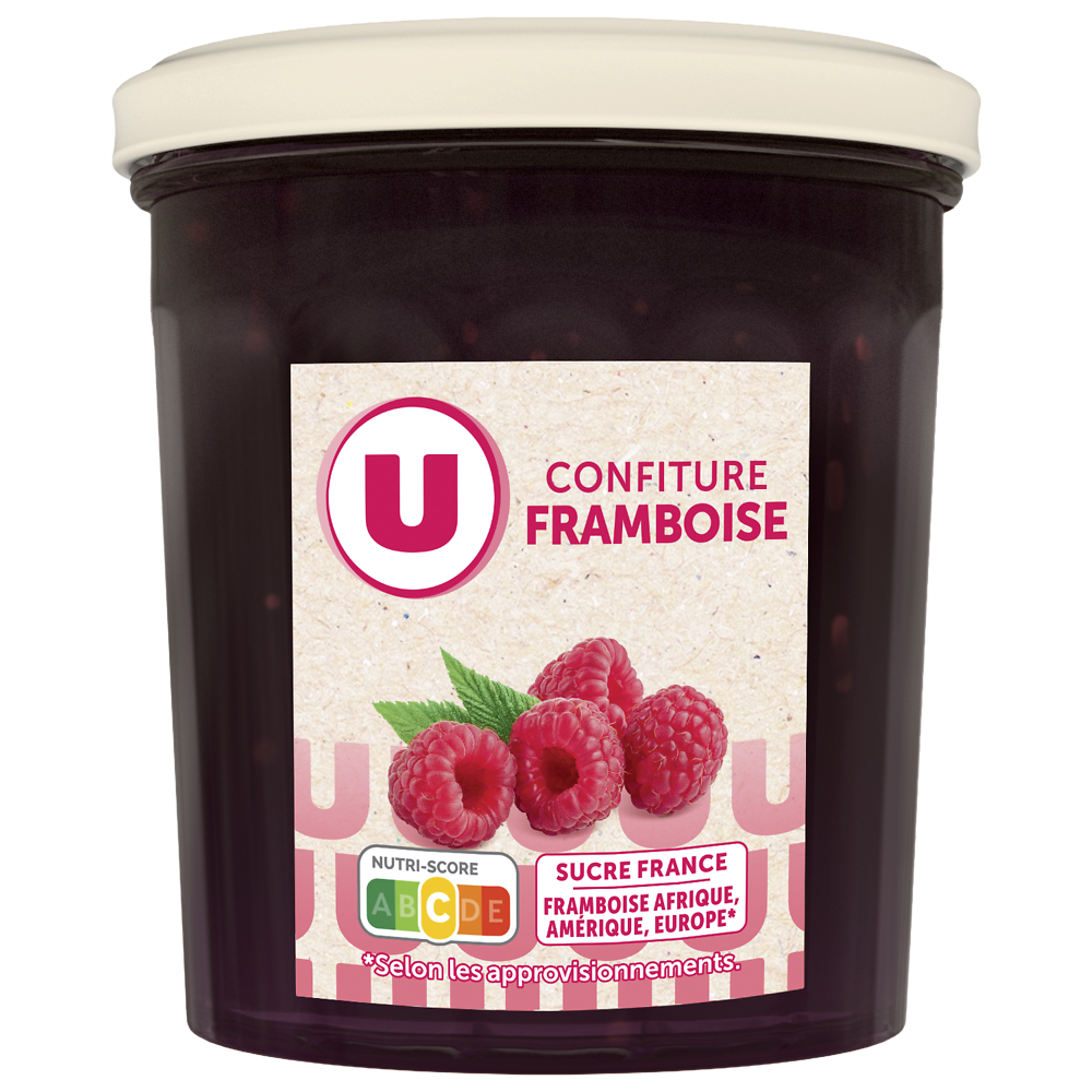 U Confiture de framboises 50% de fruits  370g