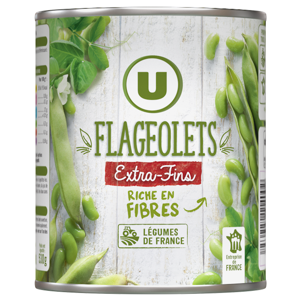 U Flageolets verts extra-fins - Boîte 530g