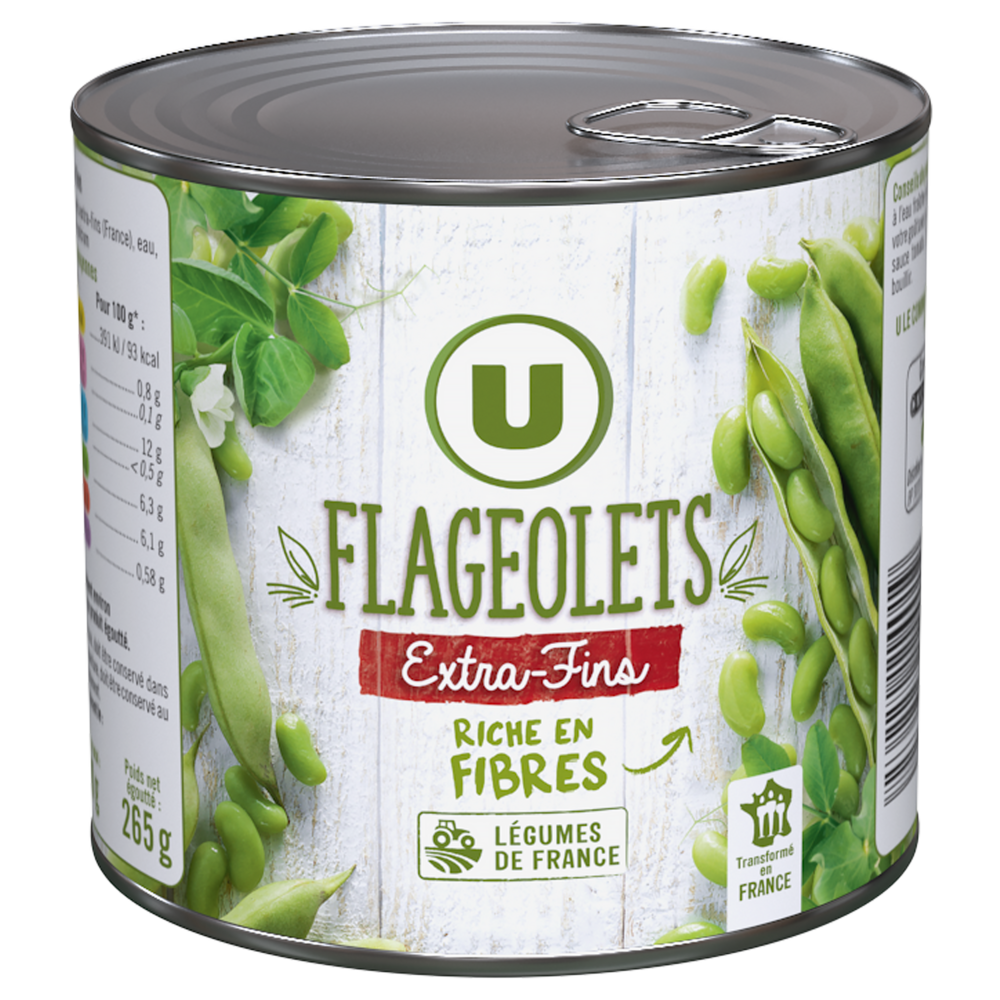 U Flageolets verts extra-fins - Boîte 265g