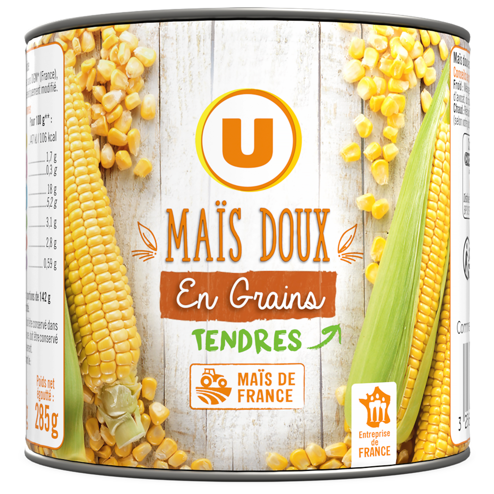 U Maïs doux en grains - Boîte 285g