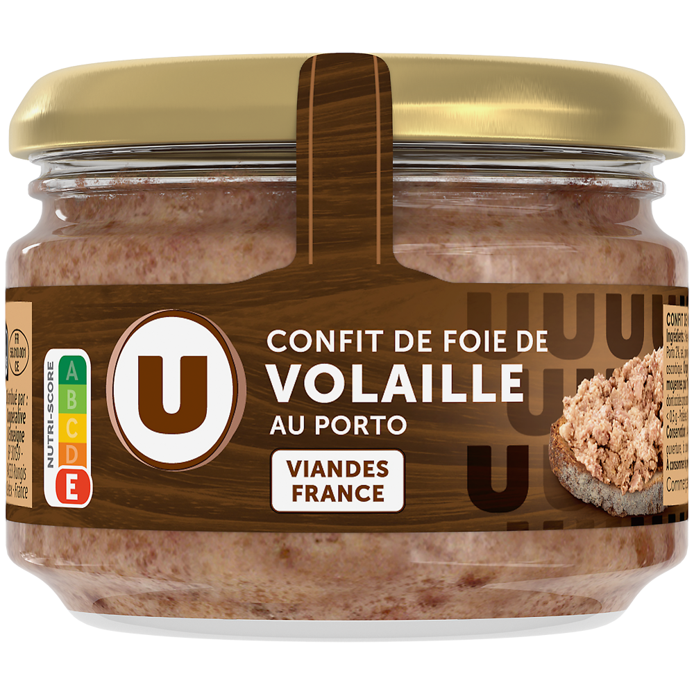 U Confit de foie de volaille au porto verrine 180g