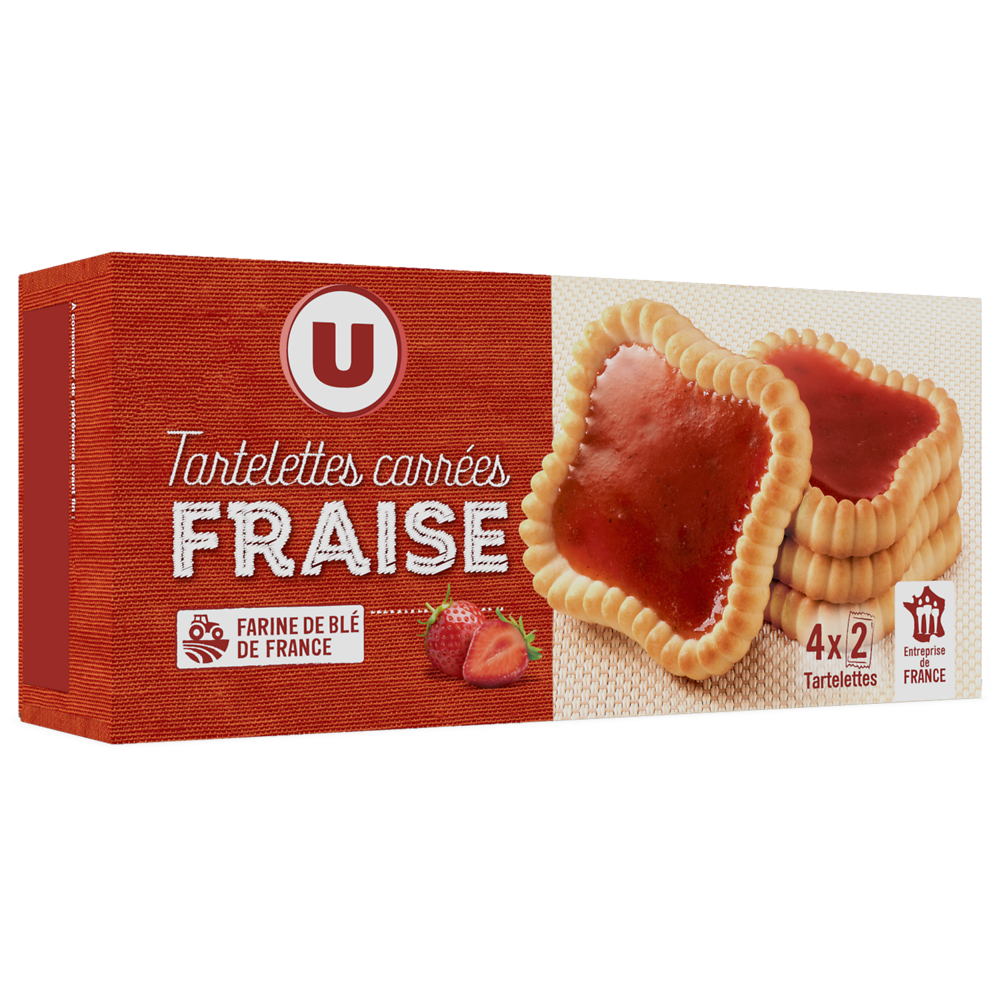 U Tartelettes carrées à la fraise  127g