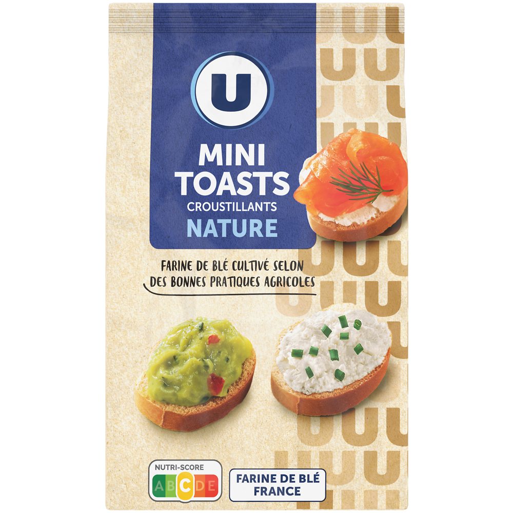 U Mini toasts à tartiner nature - sachet 120g