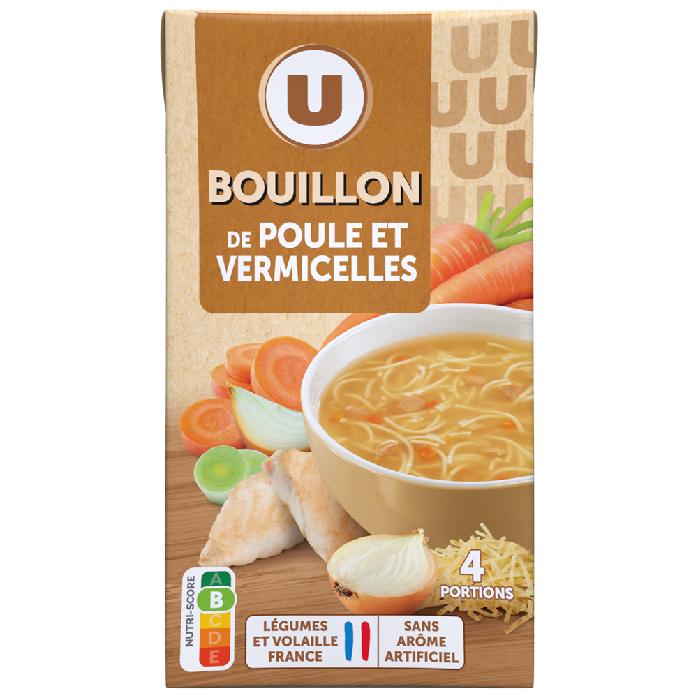 U Soupe poule et vermicelles  brique de 1l