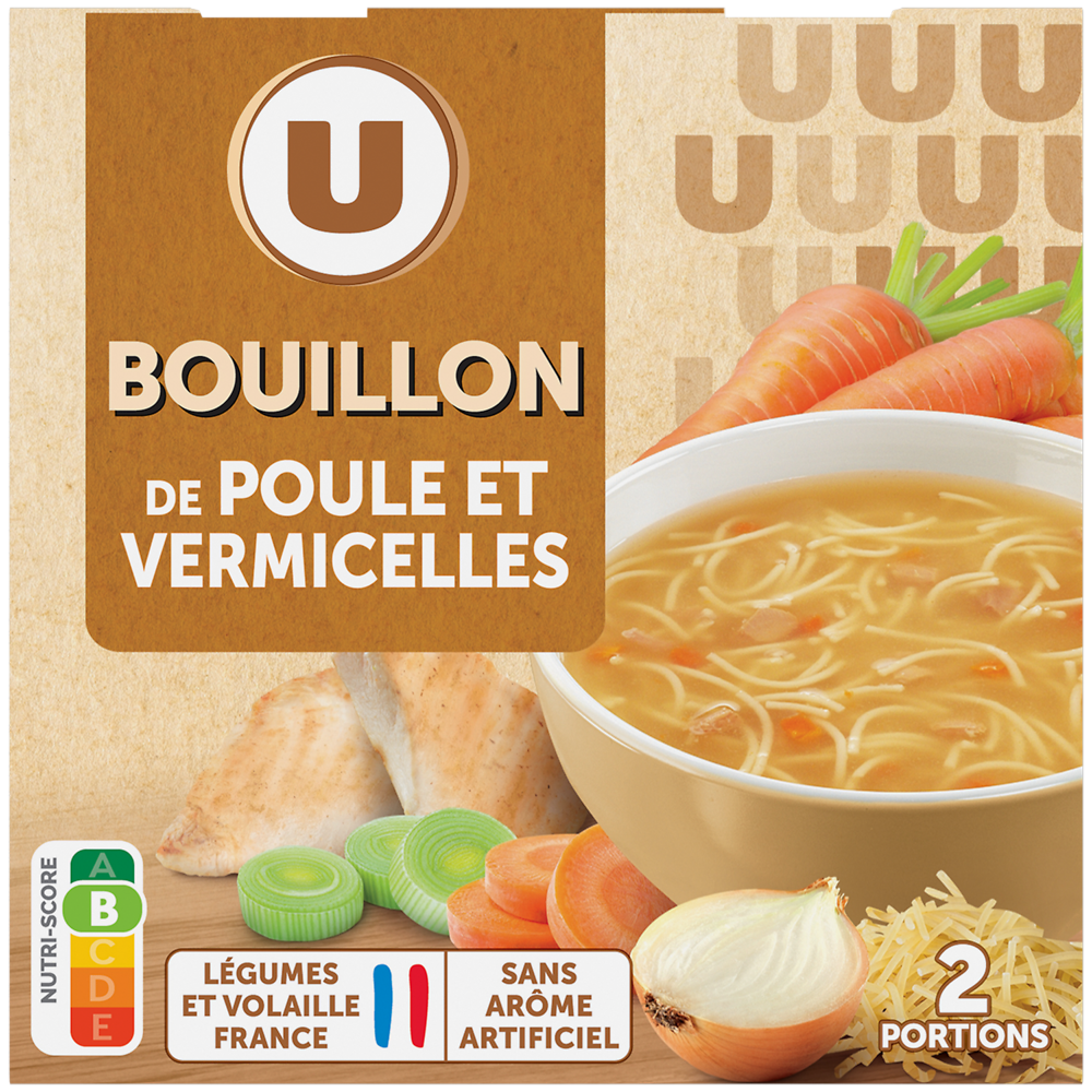 U Soupe poule et vermicelles  2 briques, 30cl