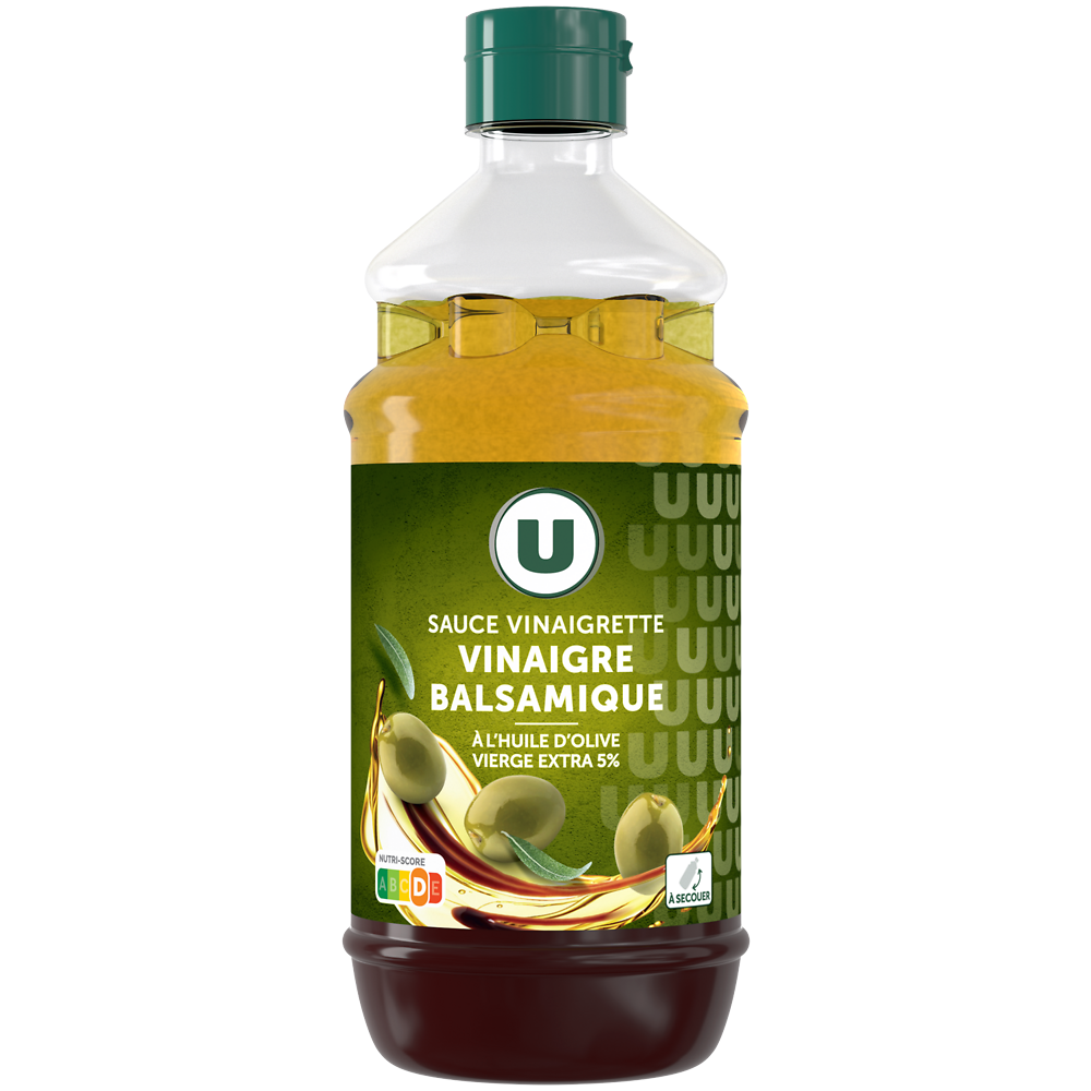 U Sauce vinaigrette au vinaigre balsamique et à l'huile d'olive 10%  bouteille de 550ml