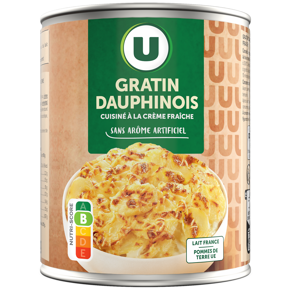 U Gratin dauphinois  boite de 4/4, 850g