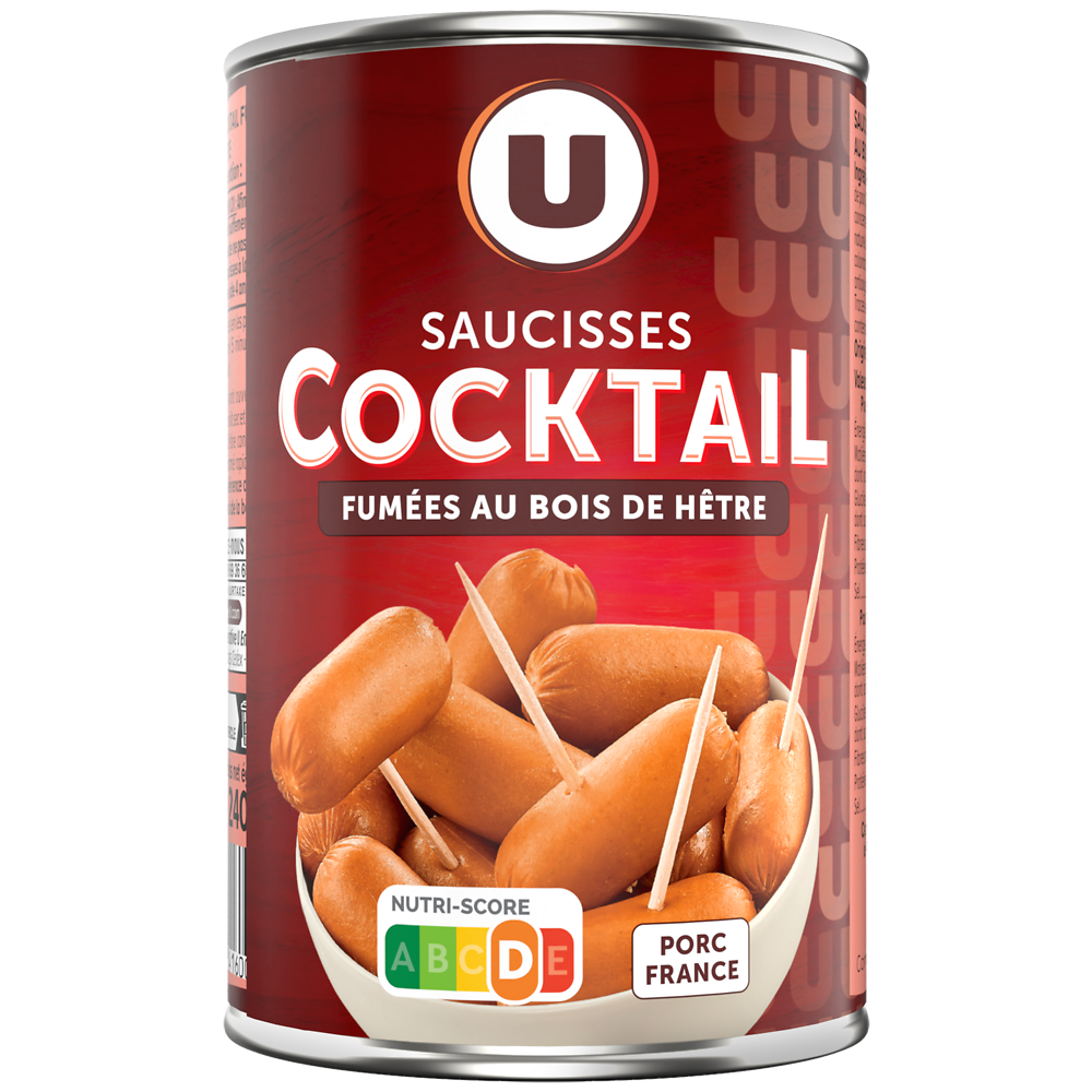 U Saucisses cocktail  boîte de 1/2, 240g