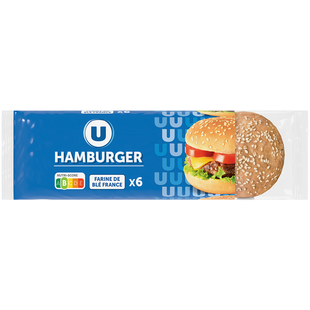 U Pains pour hamburger  x6  -  330g