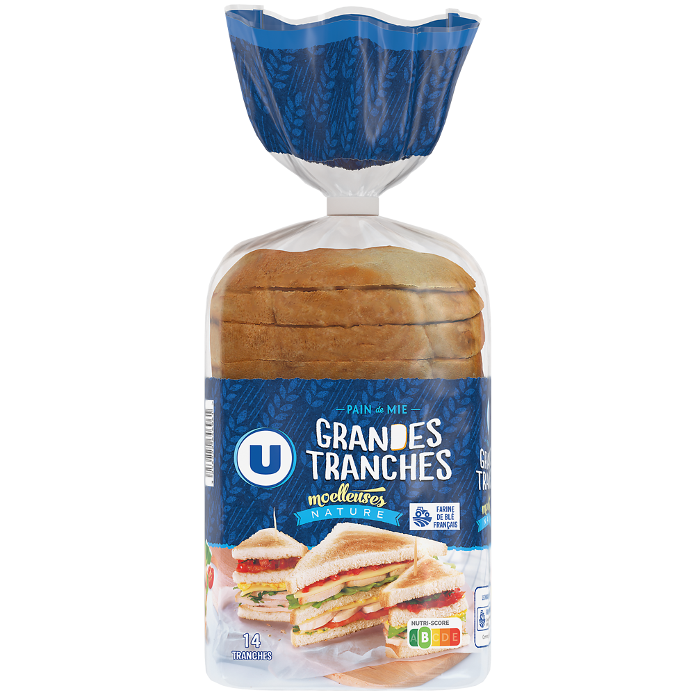 U Pain de mie sandwich nature  550g