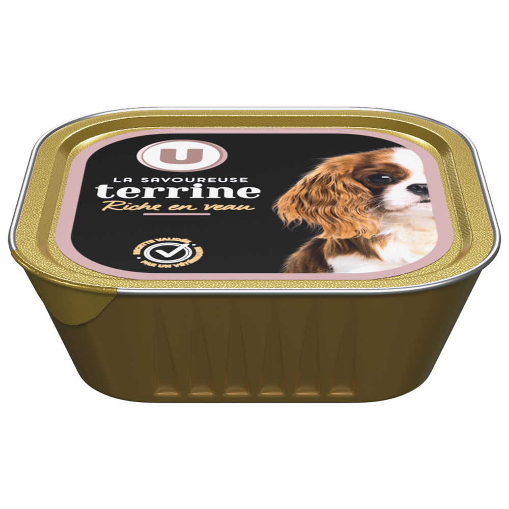 U Aliment pour chien Savoureuse terrine riche en veau pour chien  300G