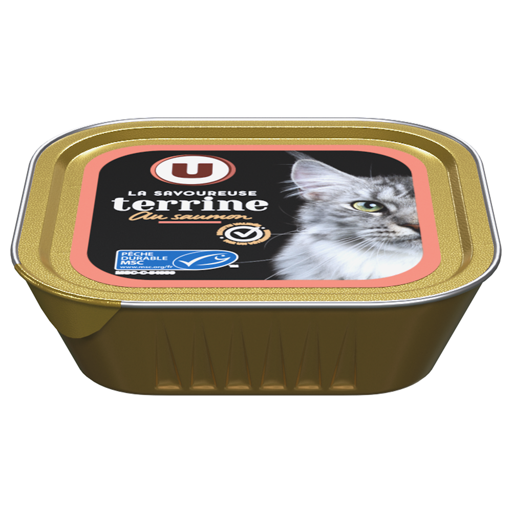 U Barquette pour chat La savoureuse terrine au saumon - 100g