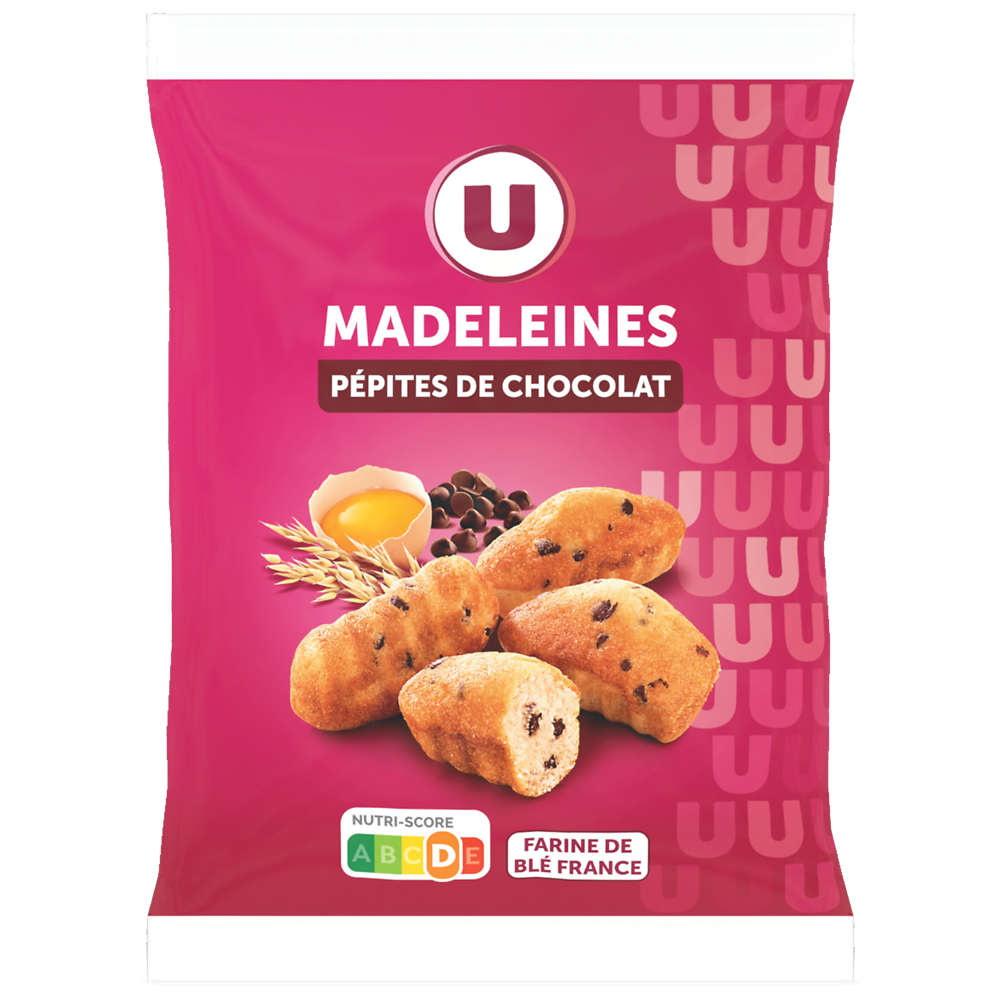 U Madeleines coquilles Pépites chocolat  400g