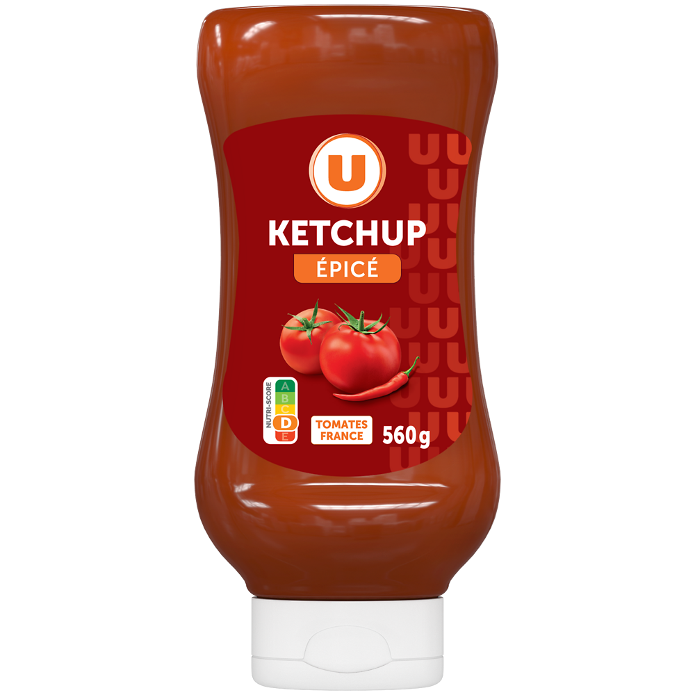 U Ketchup épicé flacon souple 560g