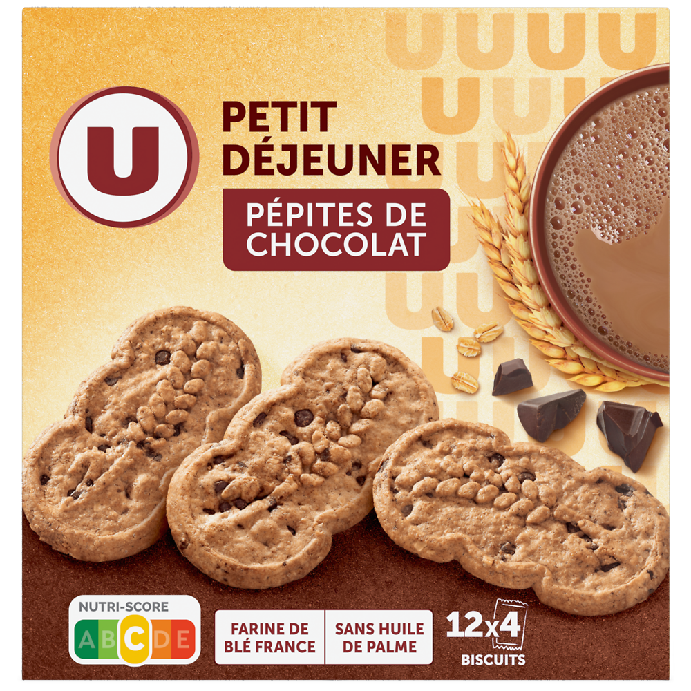 U Biscuits Petit déjeuner pépites de chocolat 600g