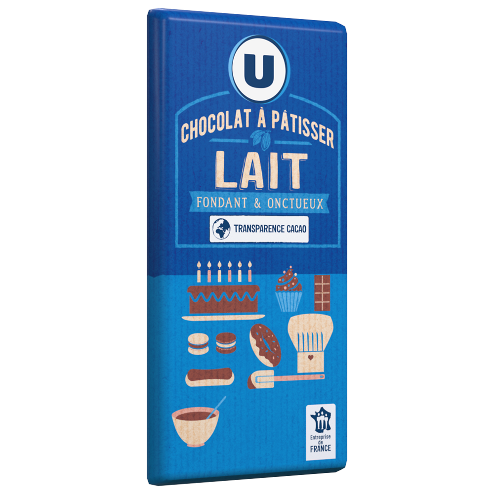 U Chocolat au lait à pâtisser  Tablette de 170g