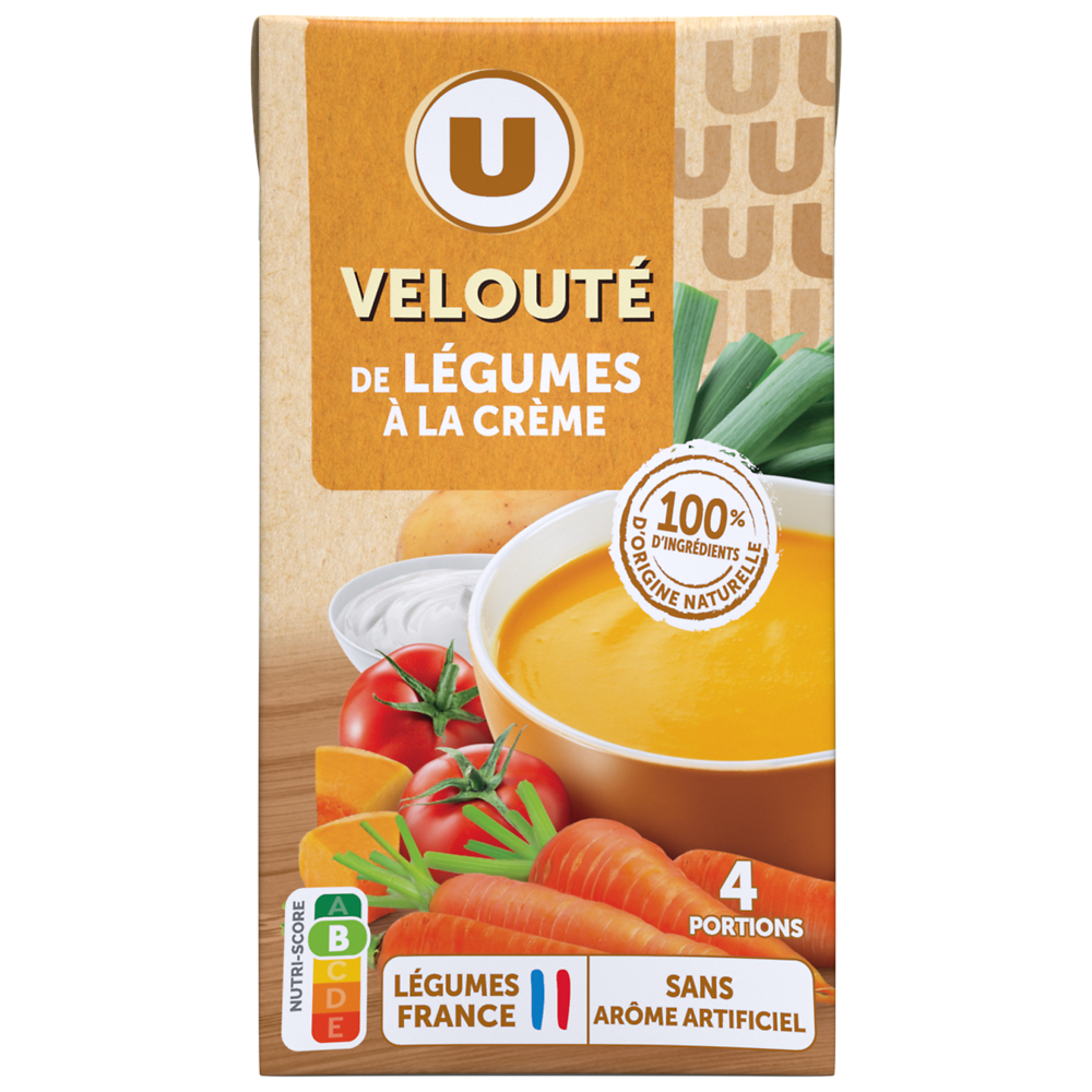 U Soupe Velouté de légumes à la crème brique de 1l